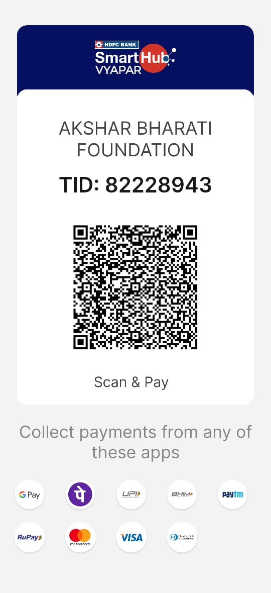 Akshar Bharati Foundation UPI QR code — scan and pay